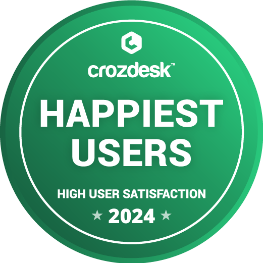 Crozdesk happiest users badge