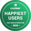 Crozdesk happiest users badge